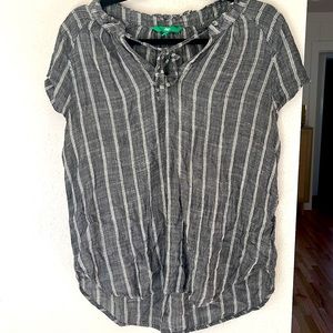 Dip brand grey and white striped blouse